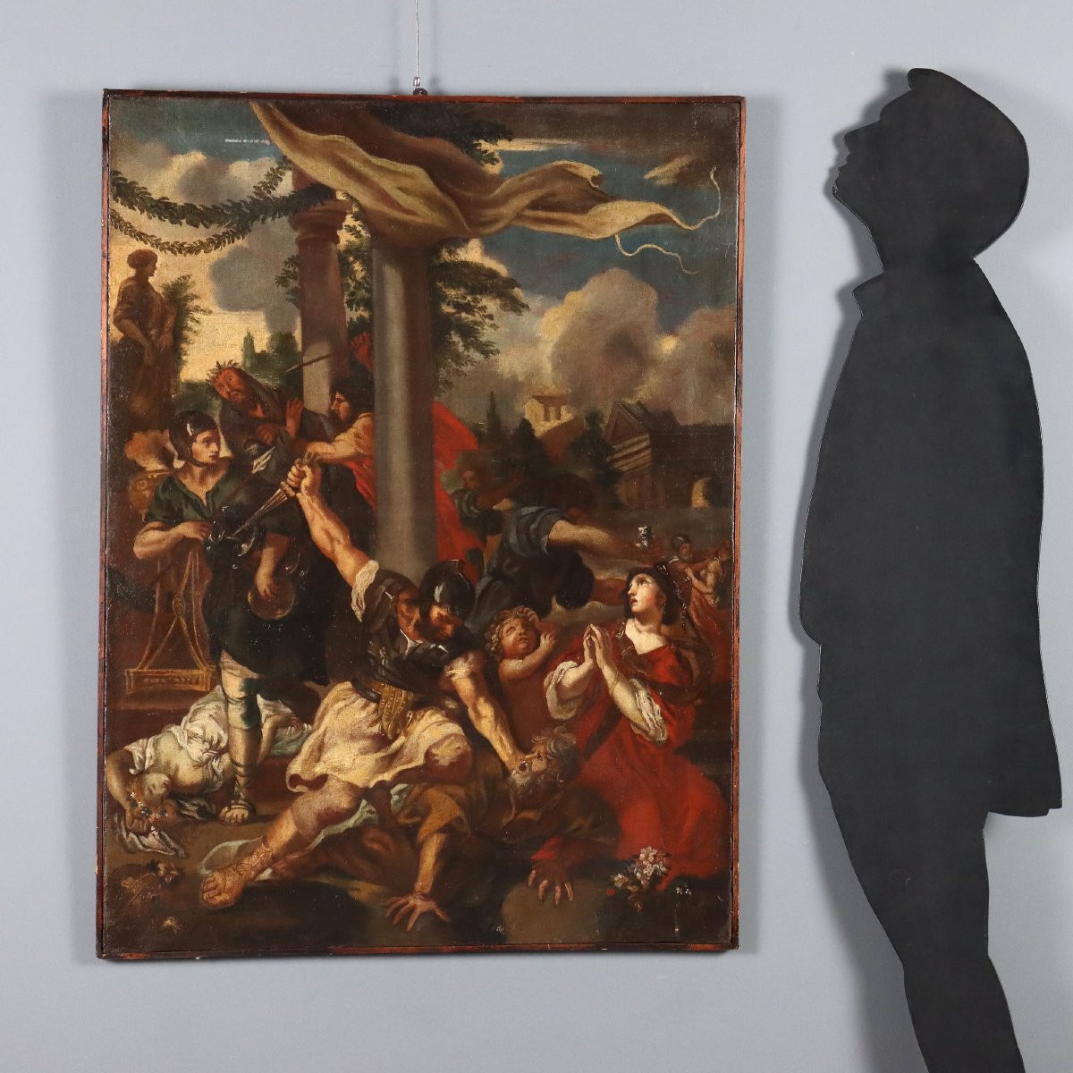 Dipinto L'Età del Ferro Seguace di Pietro da Cortona XVII Secolo-photo-2