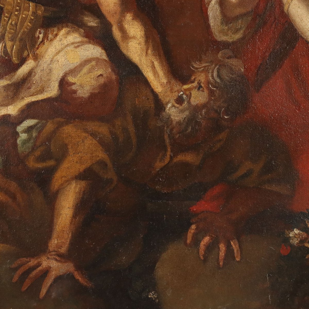 Dipinto L'Età del Ferro Seguace di Pietro da Cortona XVII Secolo-photo-2