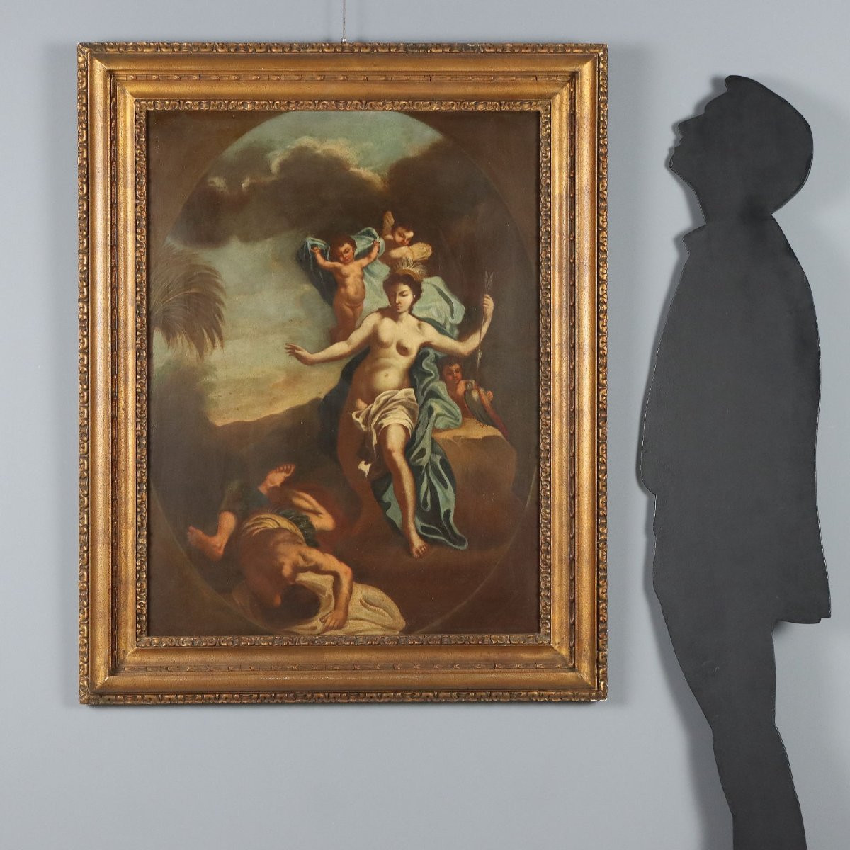 Dipinto con Allegoria dell'America XVIII Secolo-photo-2