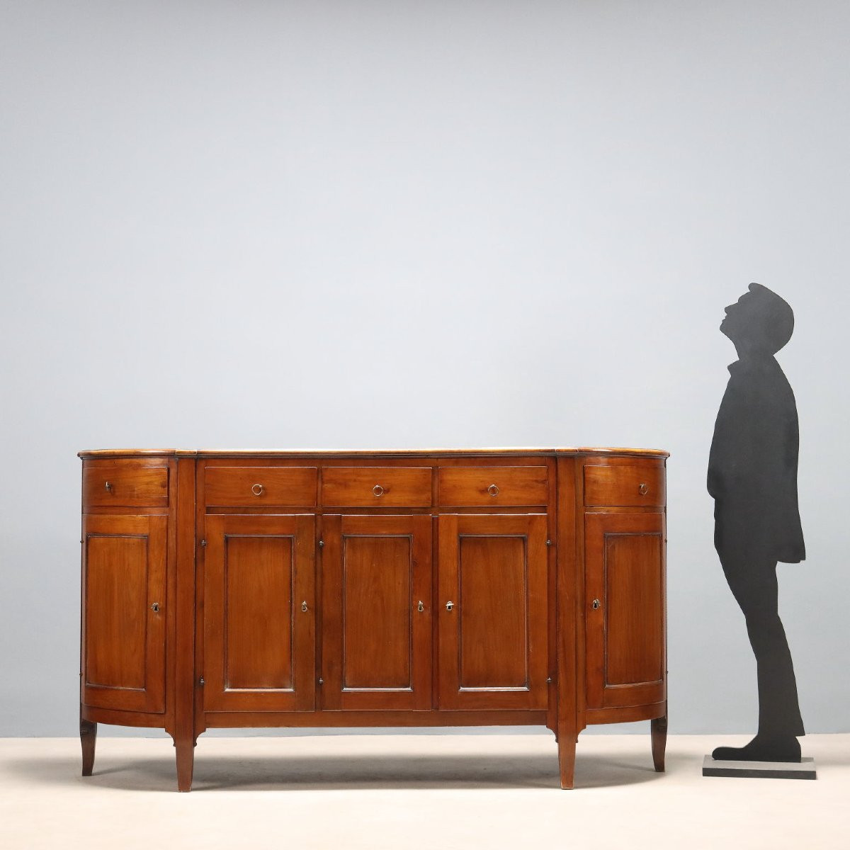Credenza Scantonata in Ciliegio Italia Inizio XX Secolo-photo-2
