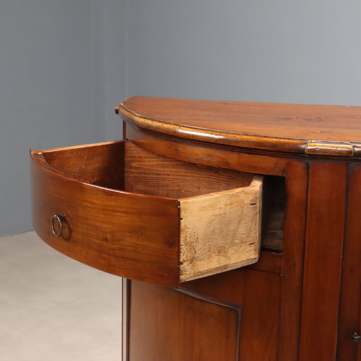 Credenza Scantonata in Ciliegio Italia Inizio XX Secolo-photo-4