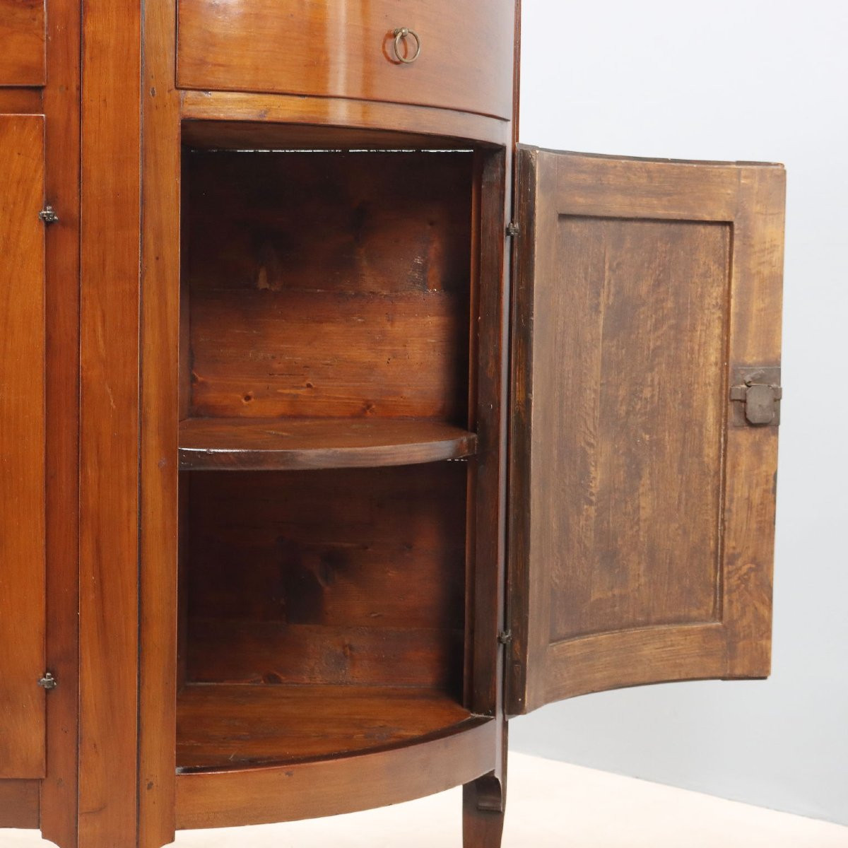 Credenza Scantonata in Ciliegio Italia Inizio XX Secolo-photo-3