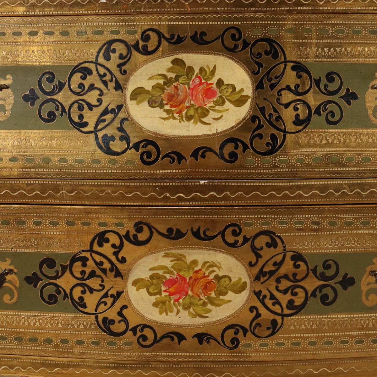 Piccolo Cassettone in Legno Laccato e Dipinto Italia XX Secolo-photo-4
