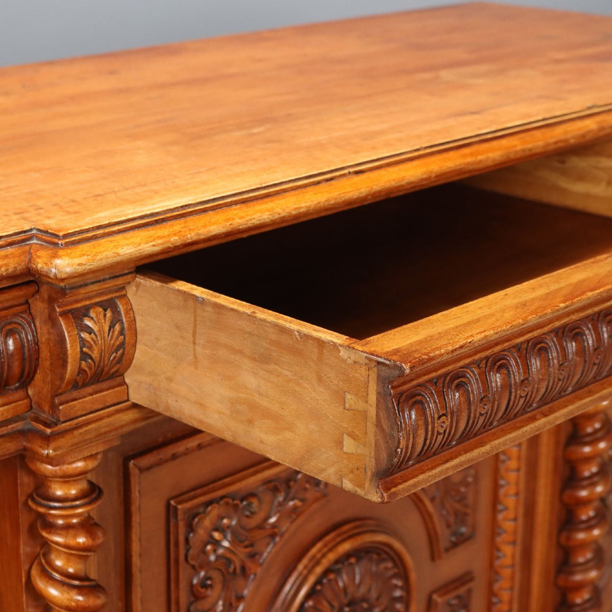 Credenza Neobarocca in Noce Italia, fine XIX Secolo-photo-3