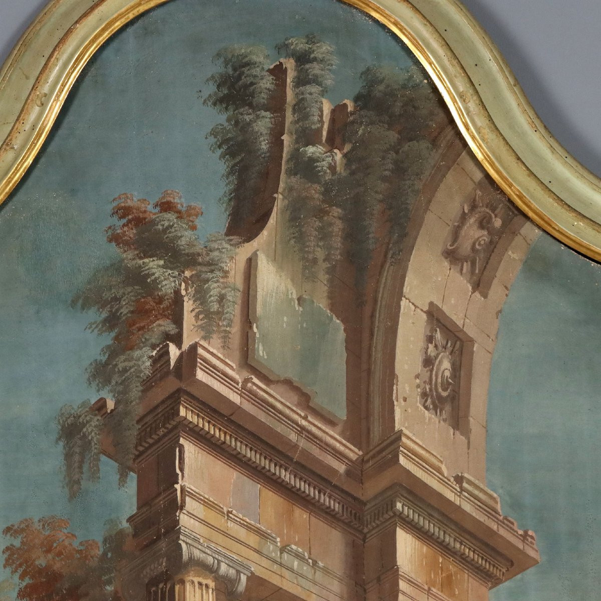 Dipinto Ambito di Pietro Paltronieri Capriccio Architettonico con Figure-photo-4