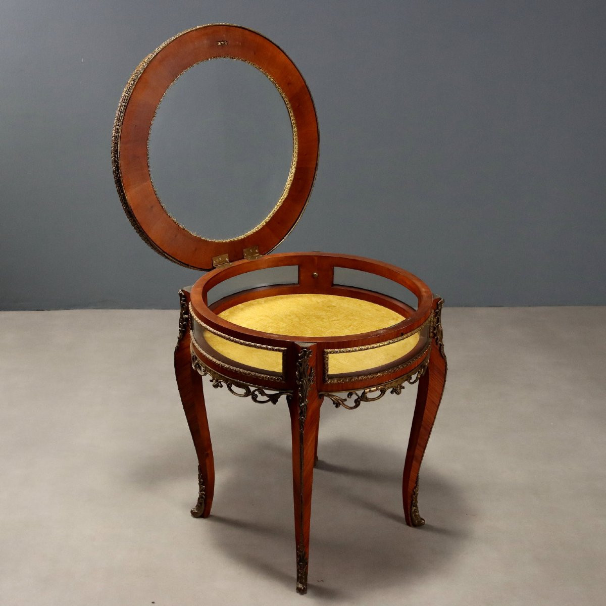 Tavolino Espositore Napoleone III in Bois de Rose Italia Inizio XX Secolo-photo-4