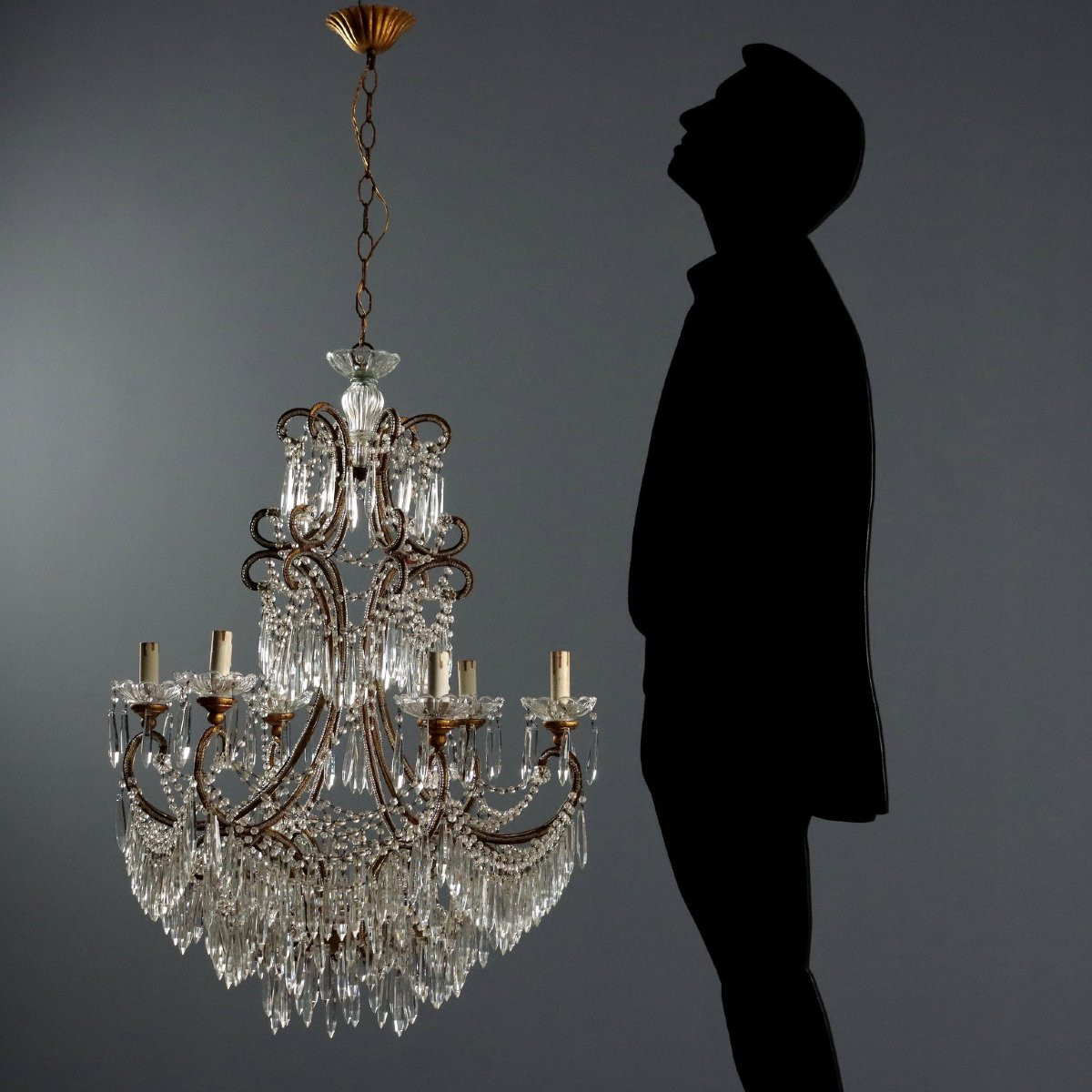 Lampadario a Sei Luci Italia XX Secolo-photo-2