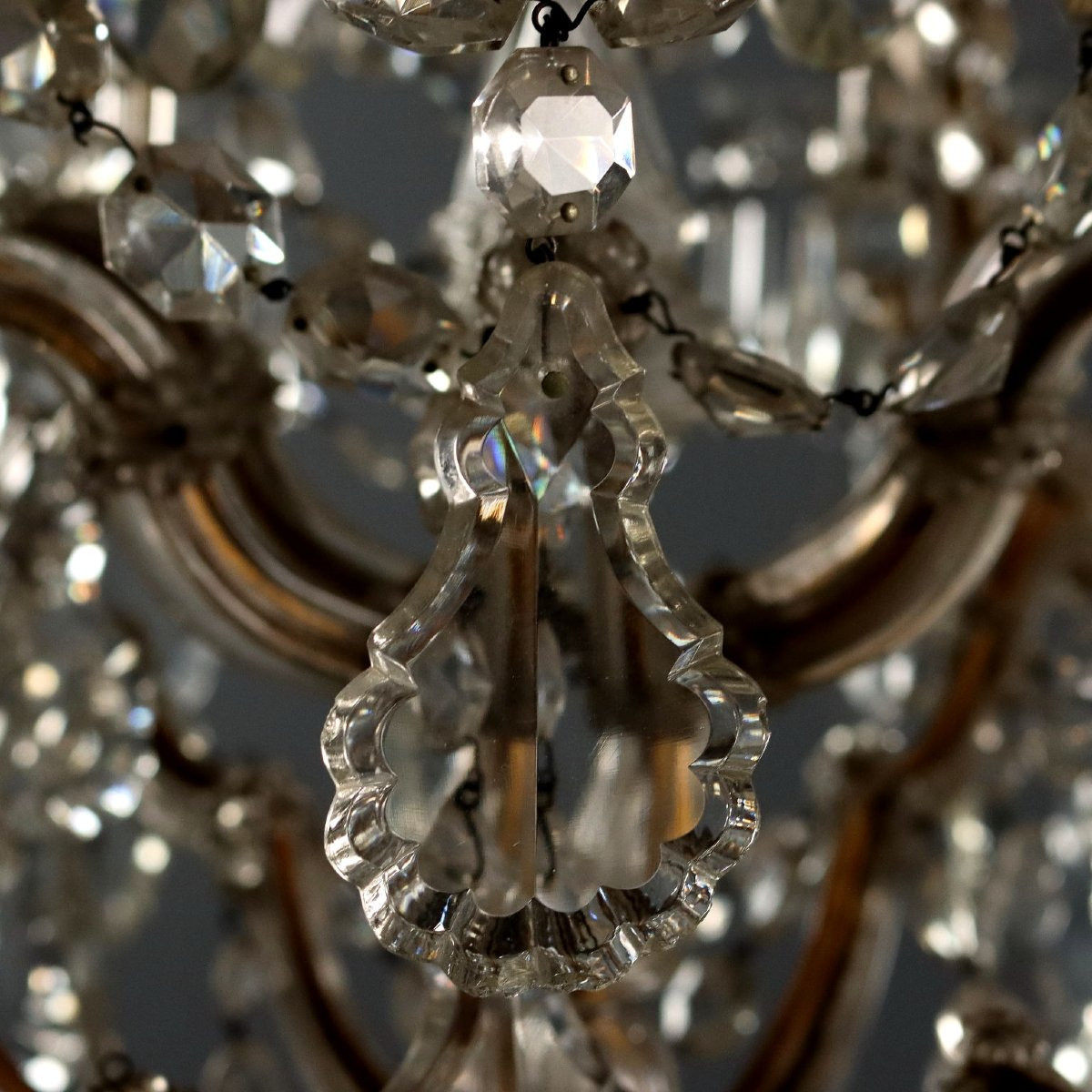 Lampadario Maria Teresa a Diciotto Luci Italia XIX Secolo-photo-1