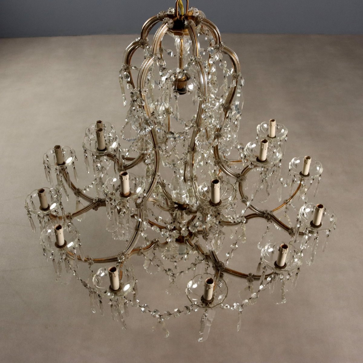 Lampadario Maria Teresa a Diciotto Luci Italia XIX Secolo-photo-2