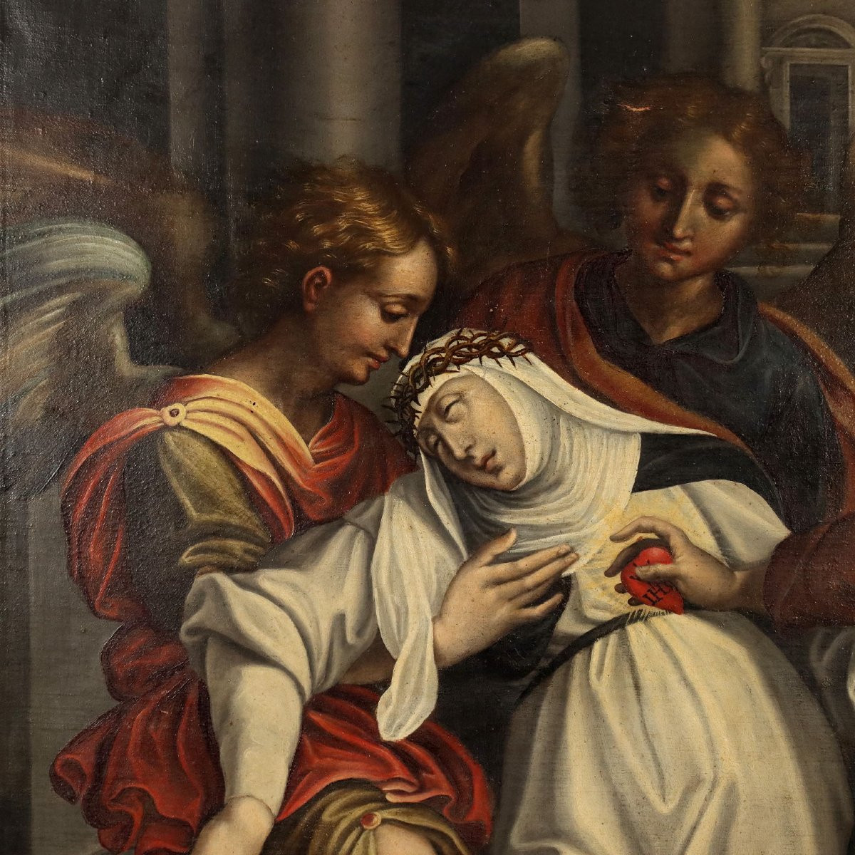 Dipinto Estasi di Santa Caterina da Siena XVII Secolo-photo-4