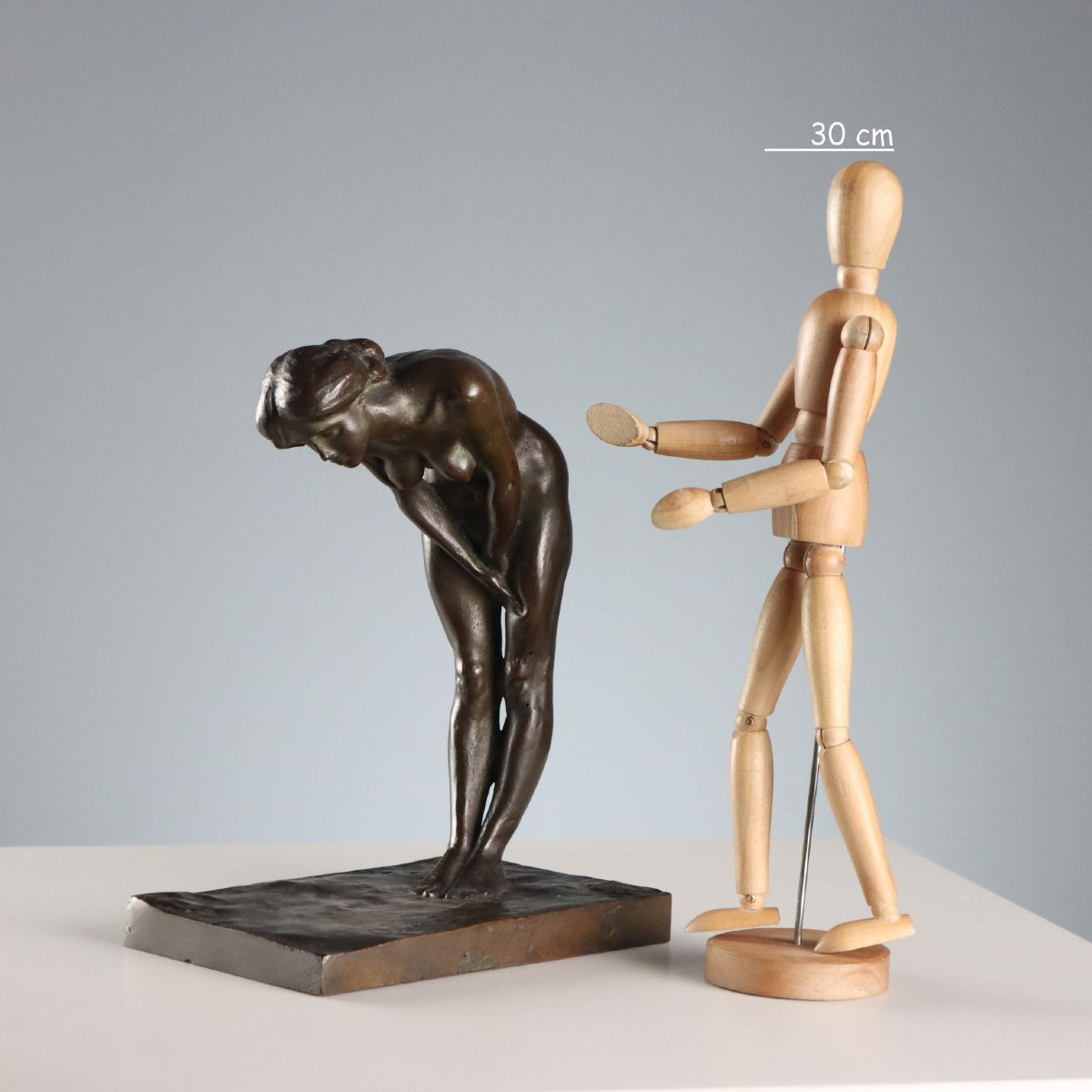 Nudo Femminile in Bronzo Oreste Labò Italia Primi '900-photo-2