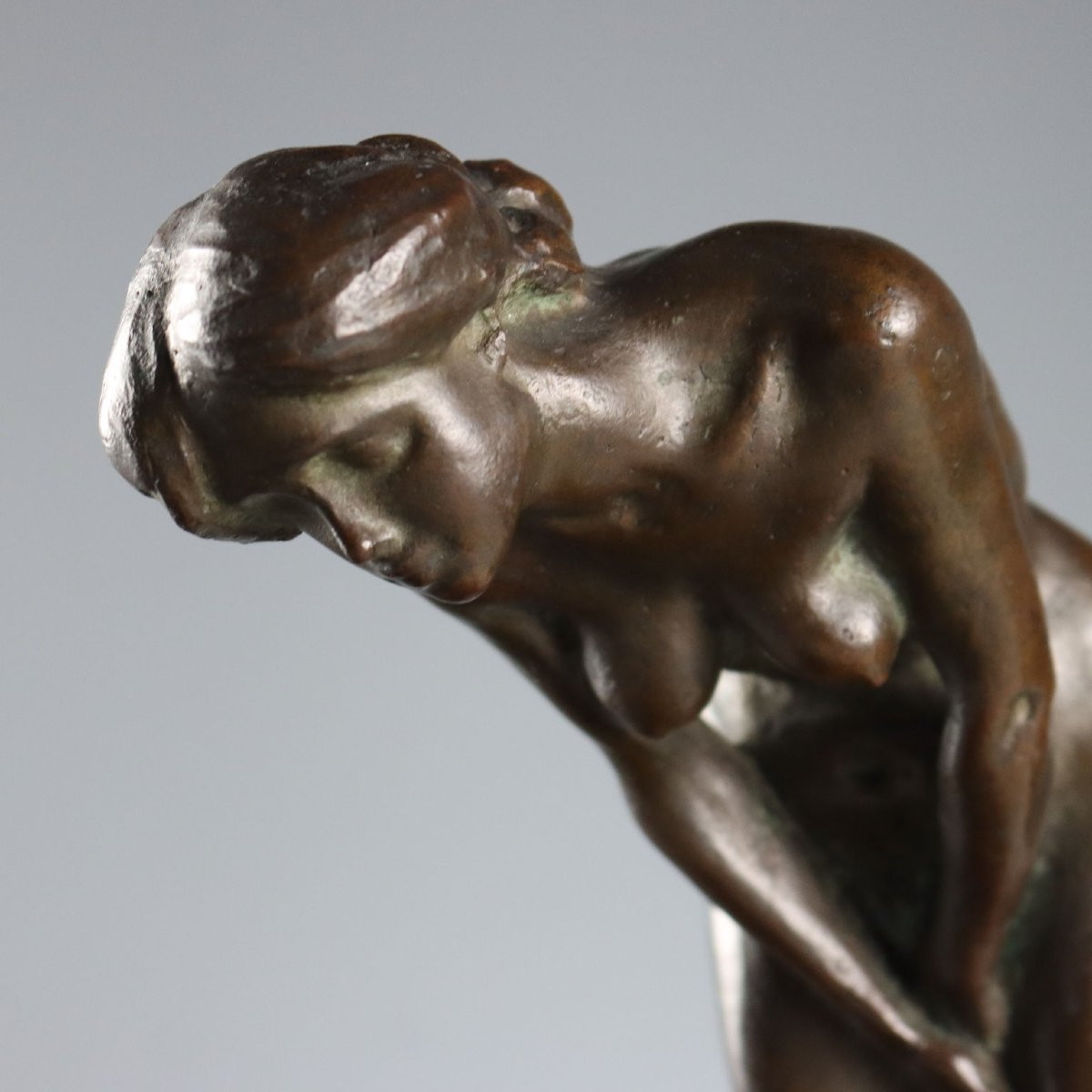 Nudo Femminile in Bronzo Oreste Labò Italia Primi '900-photo-3