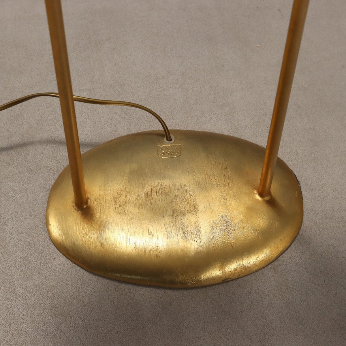 Lampada Scultura in Bronzo Dorato di Pierre Casenove Produzione Fondica Anni 80-photo-3
