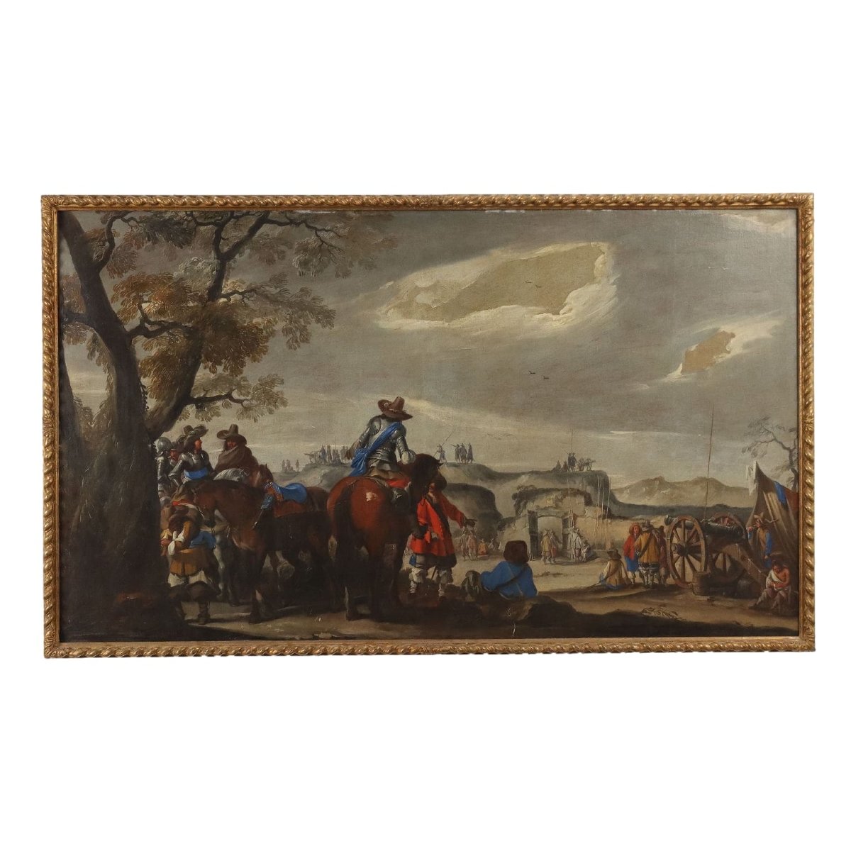 Dipinto L'attesa della Battaglia XVIII Secolo 