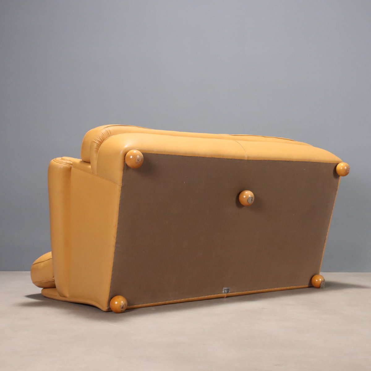 Divano con Pouf 'Dream/B' Produzione Poltrona Frau Anni '80 '90-photo-3