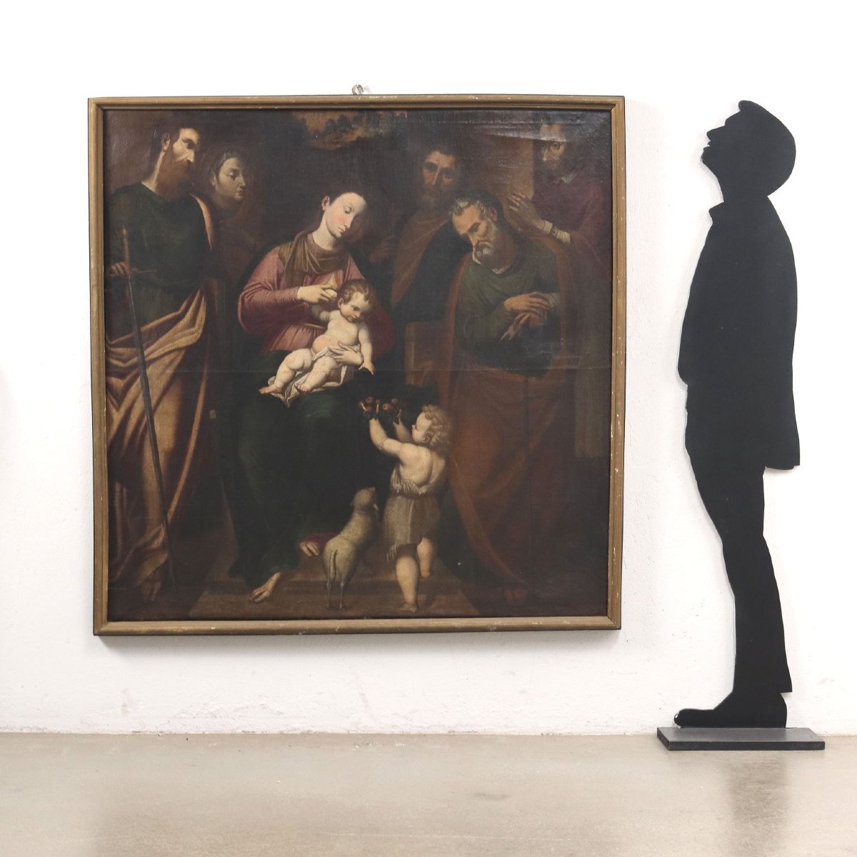 Madonna con Bambino e Santi Dipinto del XVII secolo-photo-2