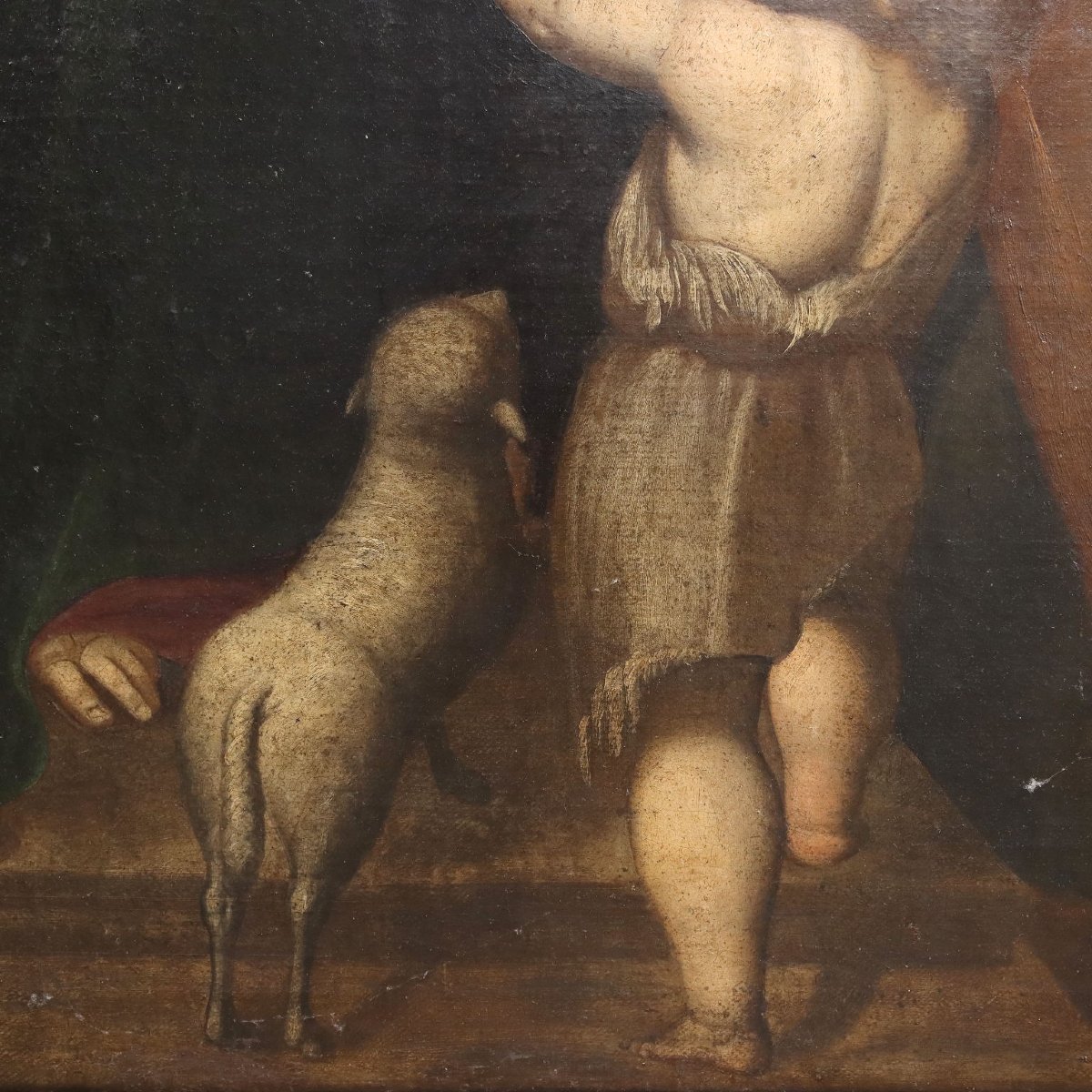 Madonna con Bambino e Santi Dipinto del XVII secolo-photo-3