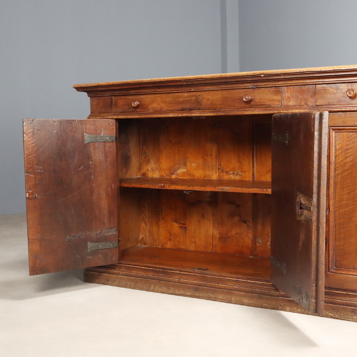 Credenza Barocca in Noce Italia XIX Secolo-photo-4
