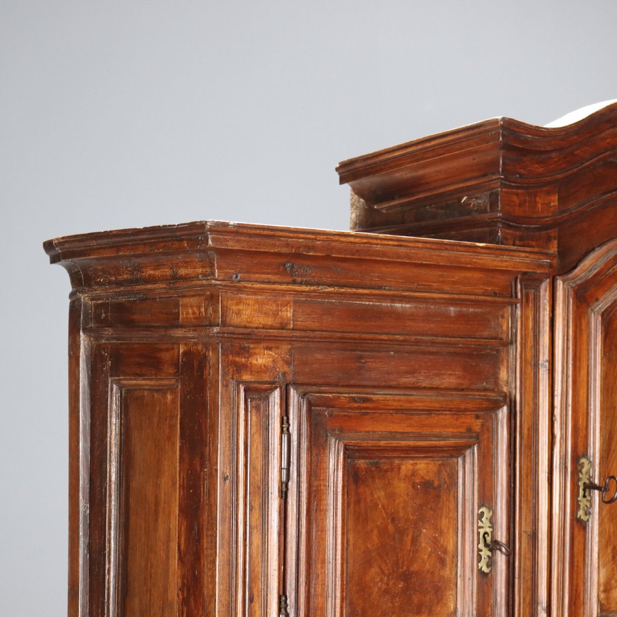 Credenza doppio Corpo Barocca in Noce Piemonte XVIII Secolo-photo-5