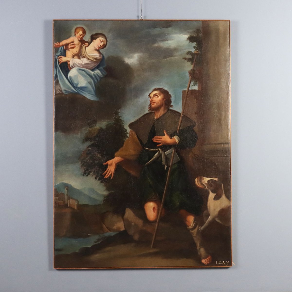 Dipinto Apparizione della Madonna con il Bambino a San Rocco, 1747