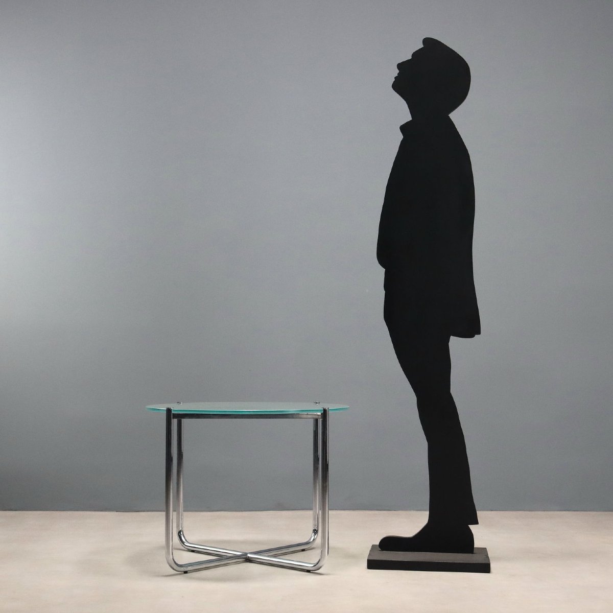 Tavolino 'E01M' di Mies van der Rohe Produzione Knoll anni '90-photo-2