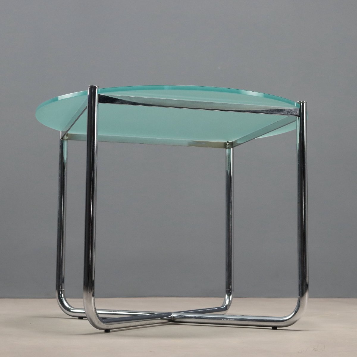 Tavolino 'E01M' di Mies van der Rohe Produzione Knoll anni '90-photo-3
