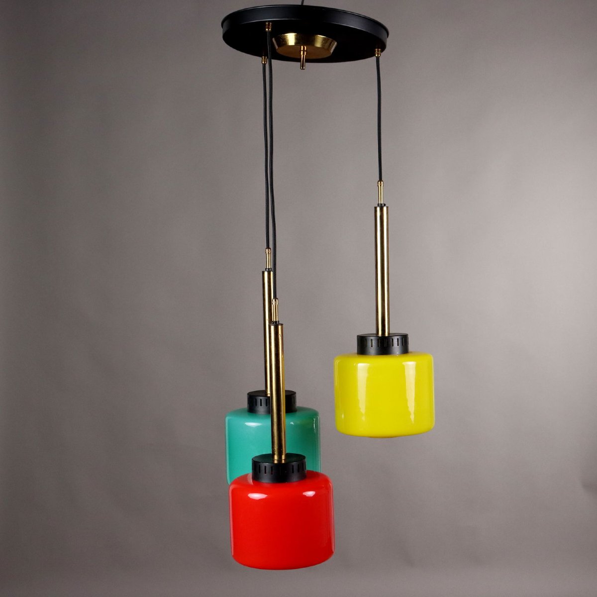 Lampada con Vetri Colorati Anni 60-photo-2