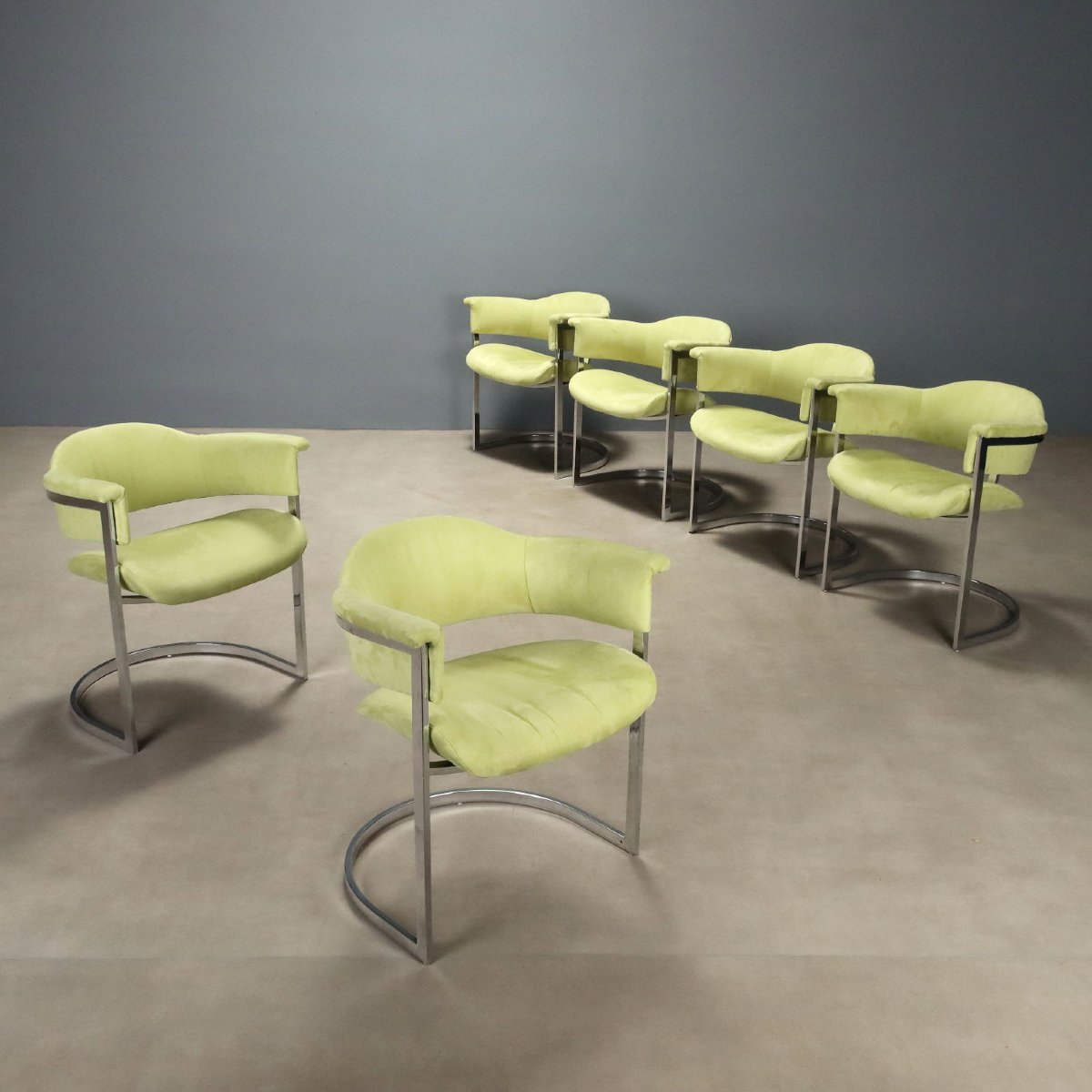 Sei Sedie Anni '70 Saporiti Design di Vittorio Introini