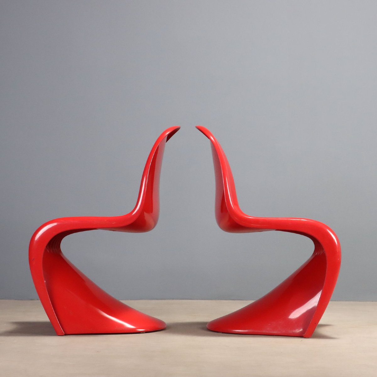 Due 'Panton Chair' di Verner Panton per Vitra Anni '70-photo-3