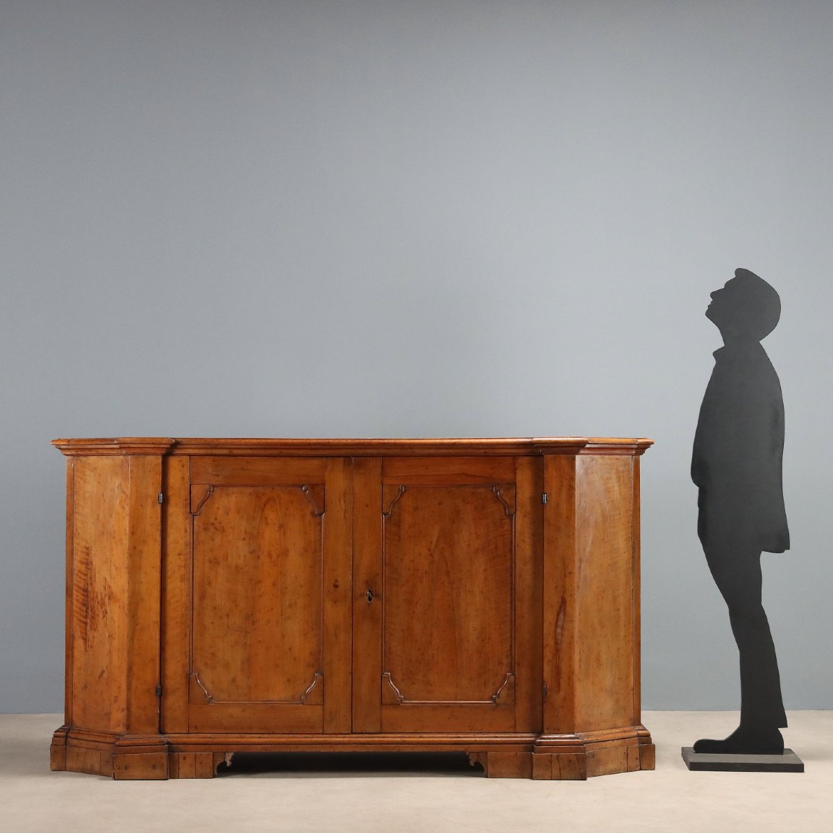 Credenza Barocca Scantonata in Noce Italia XVIII Secolo-photo-2
