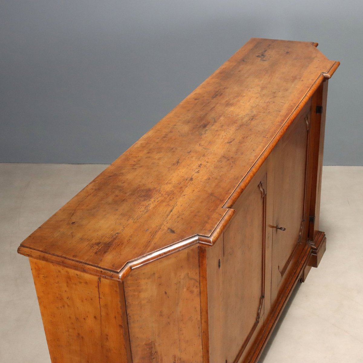 Credenza Barocca Scantonata in Noce Italia XVIII Secolo-photo-6