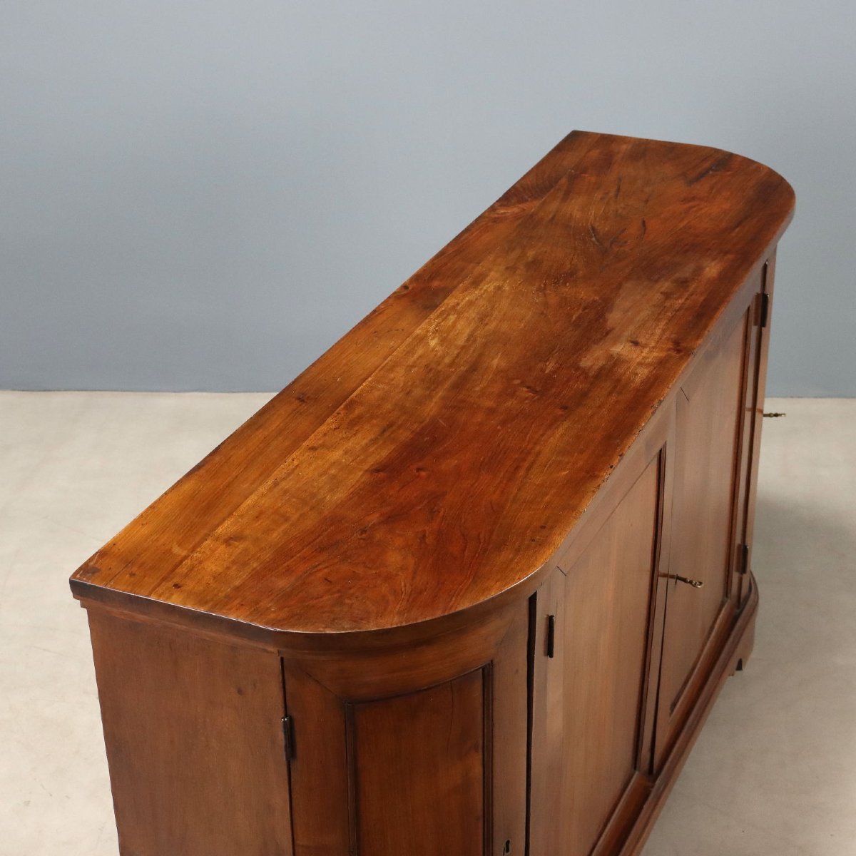 Credenza Scantonata in Noce Italia Metà XIX Secolo-photo-3