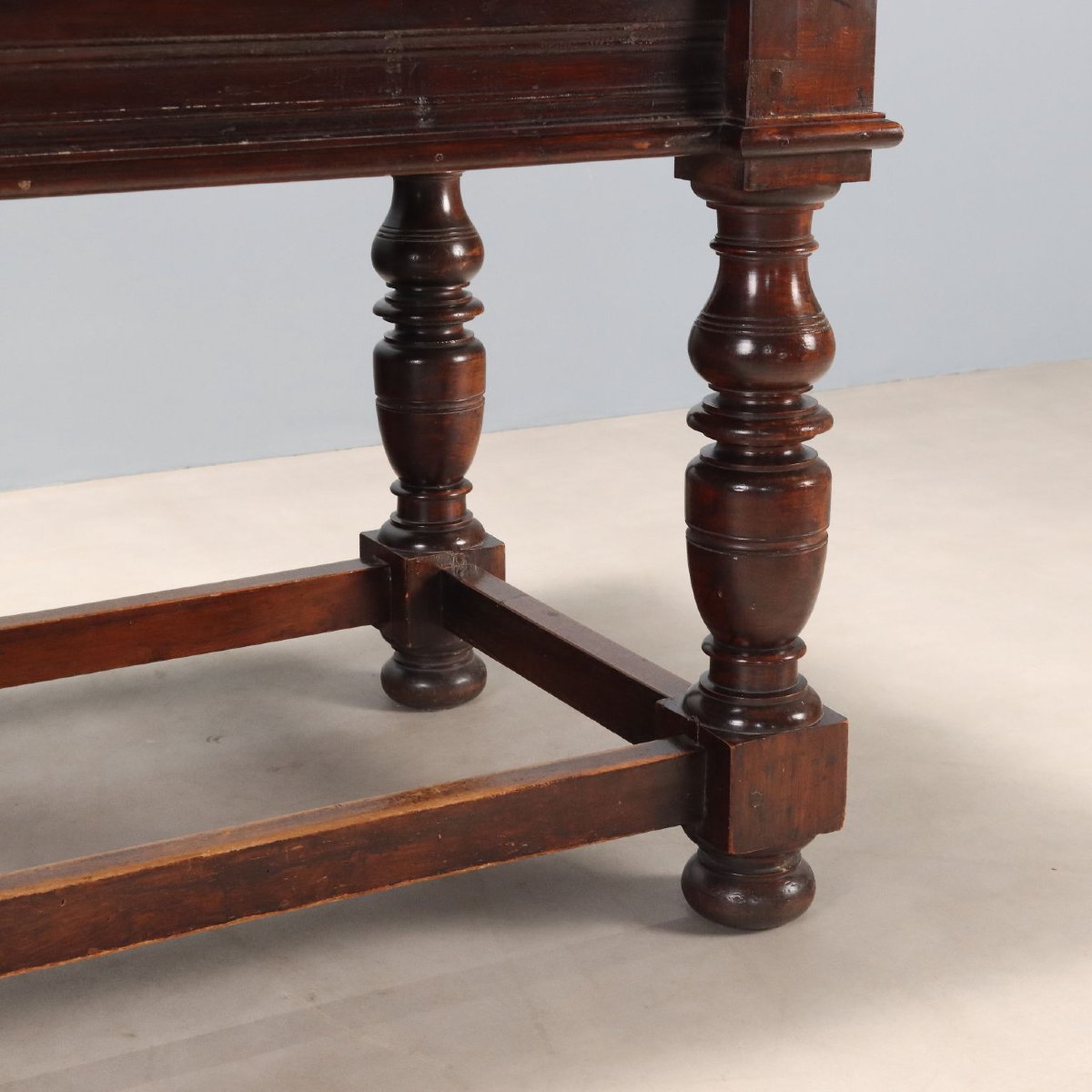 Tavolo in Noce con Gambe Tornite Italia Fine XIX Secolo-photo-3