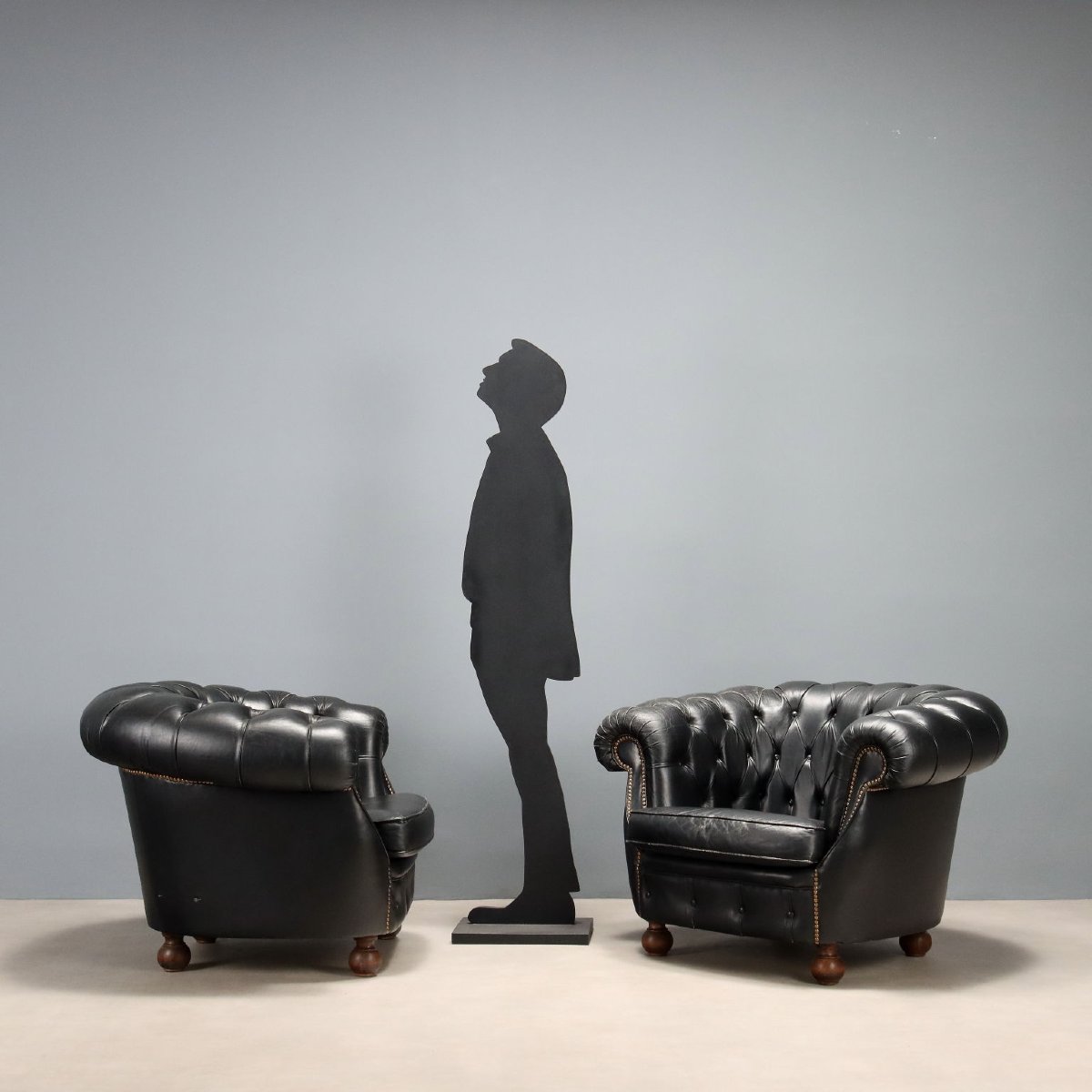 Coppia di Poltrone Chesterfield XX Secolo-photo-2