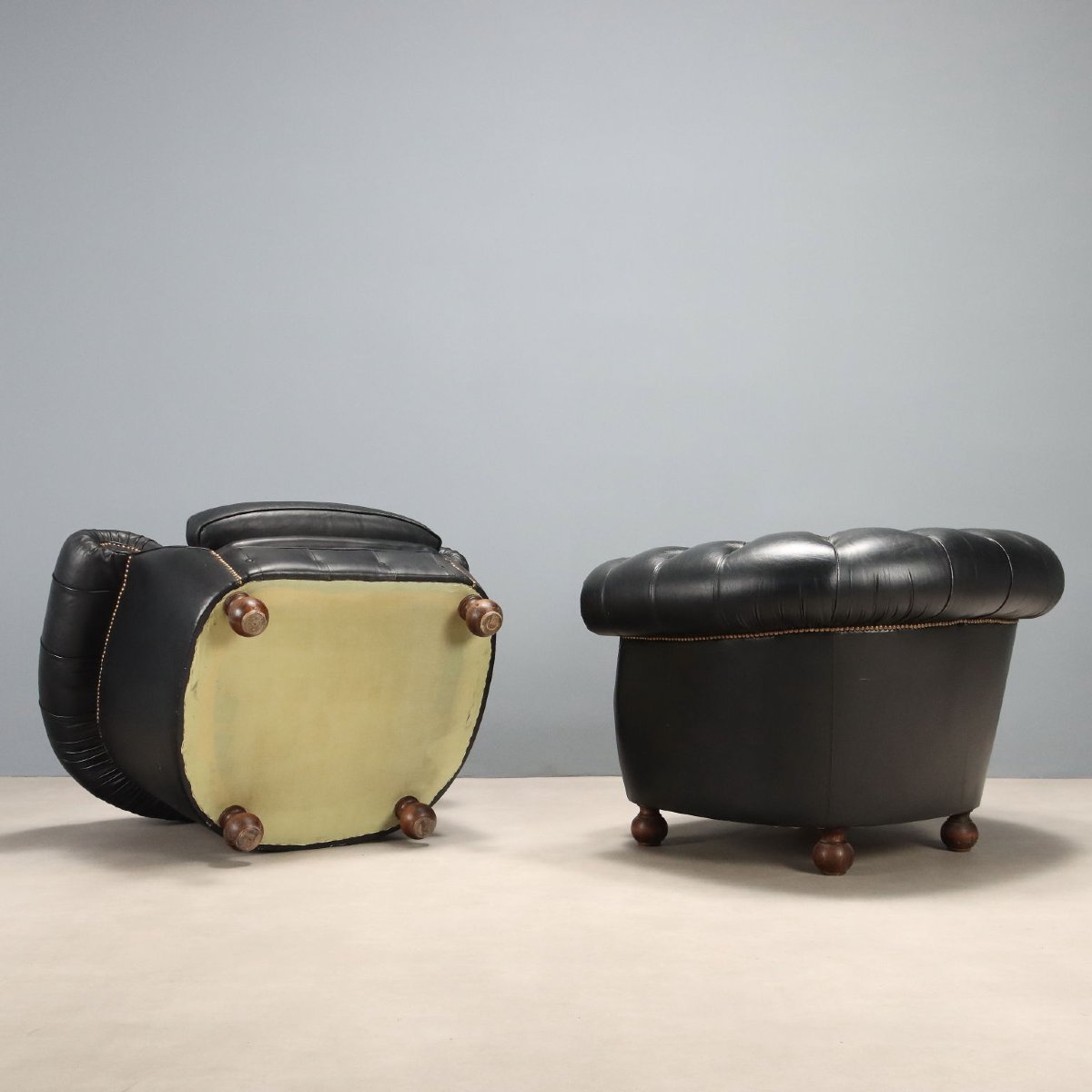 Coppia di Poltrone Chesterfield XX Secolo-photo-7