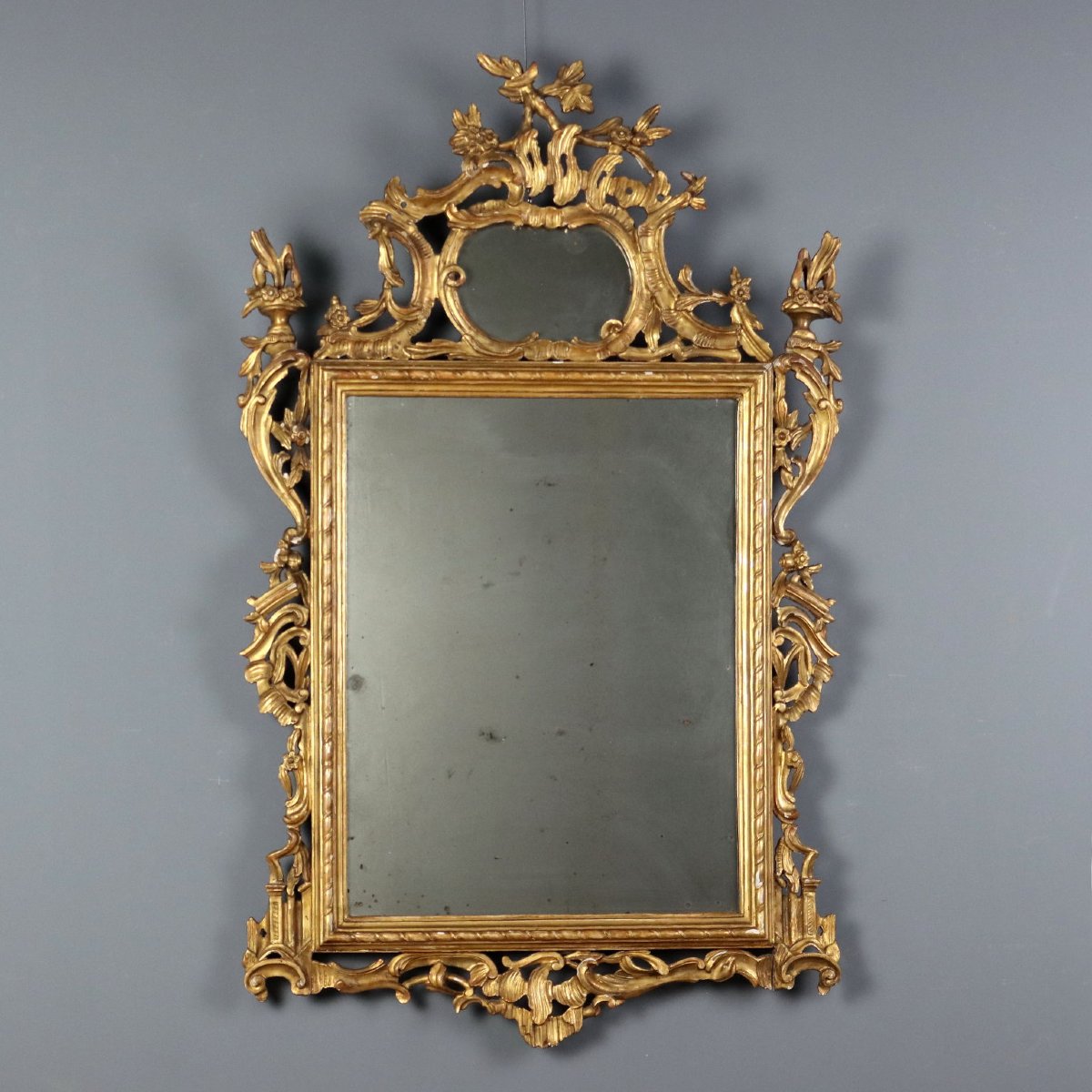 Specchiera in Legno Intagliato e Dorato - Italia Fine XIX Secolo Italia Fine XIX Secolo