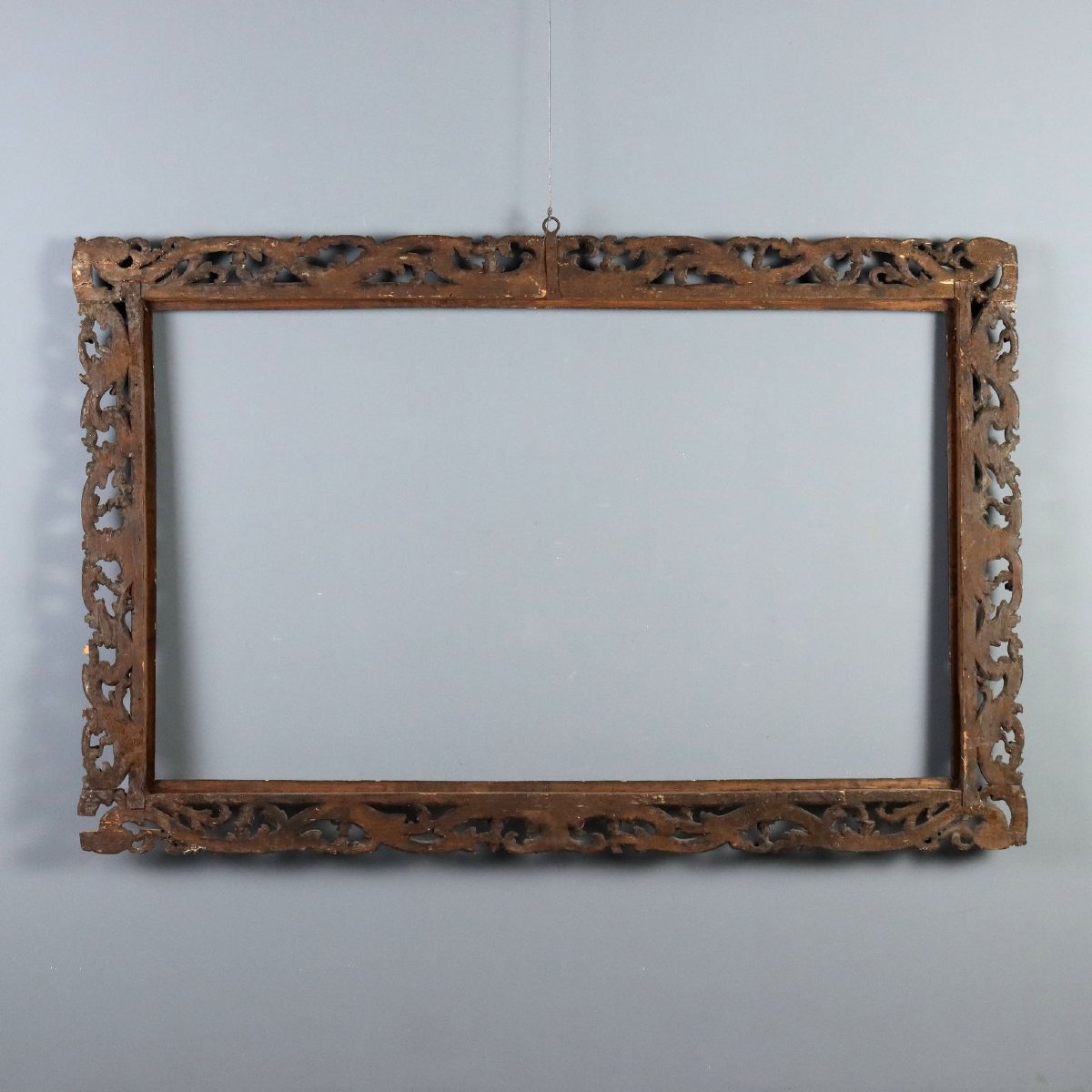 Cornice Barocca in Legno Intagliato Laccato e Dorato Italia Inizio XVIII Secolo-photo-6