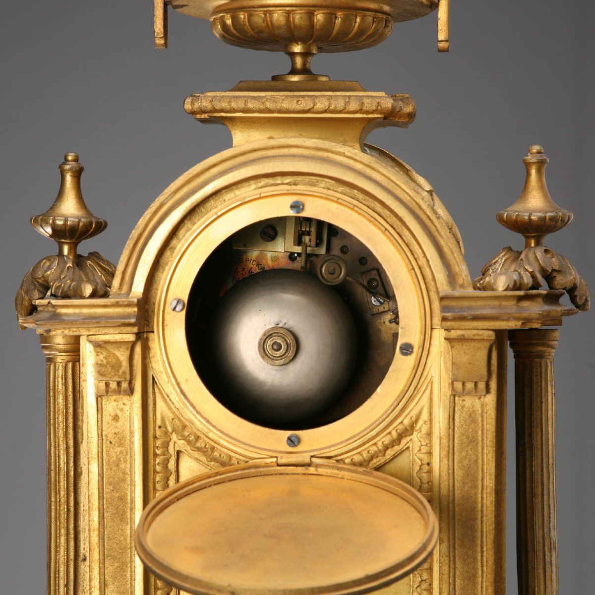 Orologio da Appoggio in Bronzo Dorato e Smalto Cloisonné Francia Fine XIX - Inizio XX Secolo-photo-3