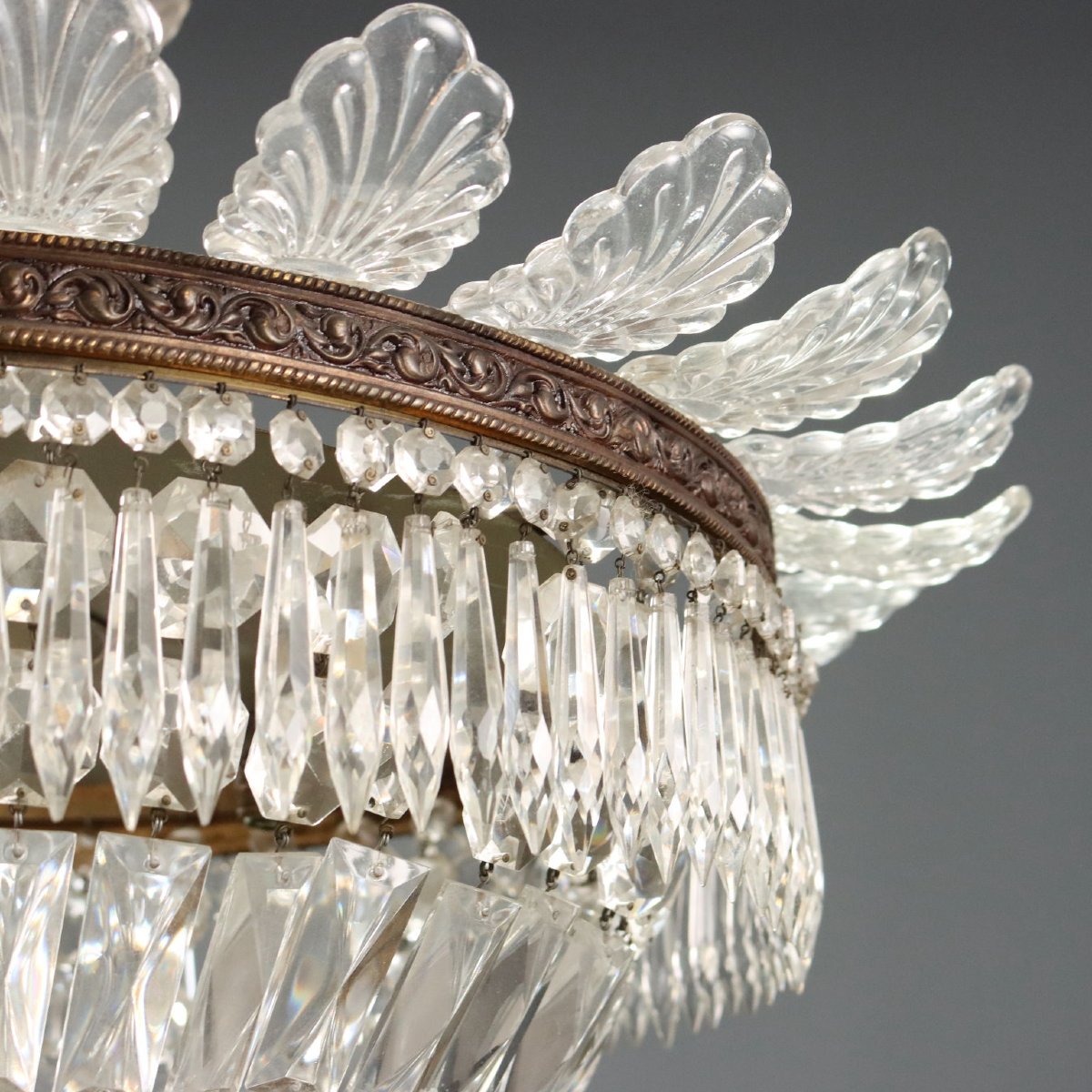 Lampadario in Stile Impero Italia Prima Metà XX Secolo-photo-1