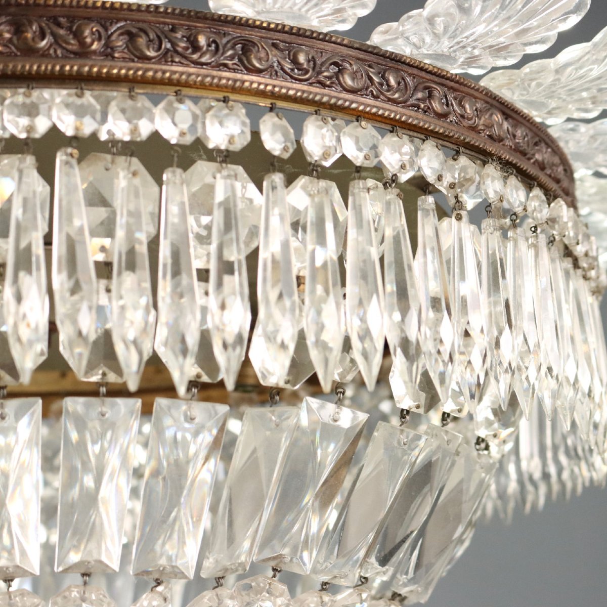 Lampadario in Stile Impero Italia Prima Metà XX Secolo-photo-3