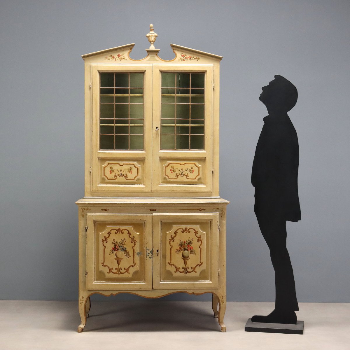 Credenza Doppio Corpo Barocchetto Italia, Terzo Quarto XVIII Secolo-photo-2