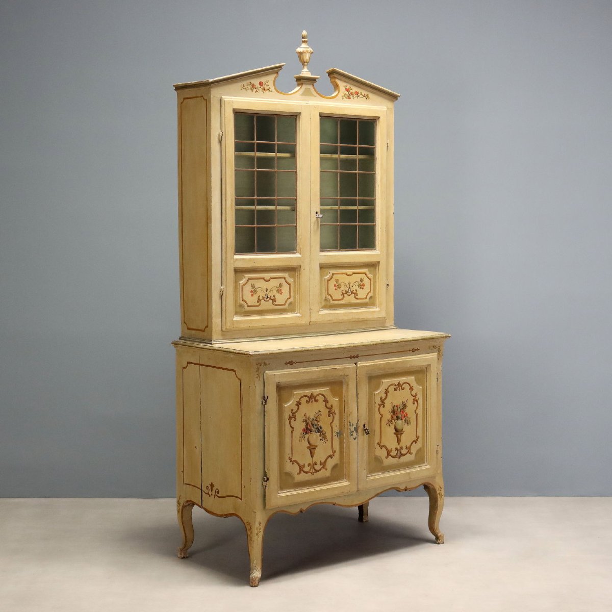 Credenza Doppio Corpo Barocchetto Italia, Terzo Quarto XVIII Secolo