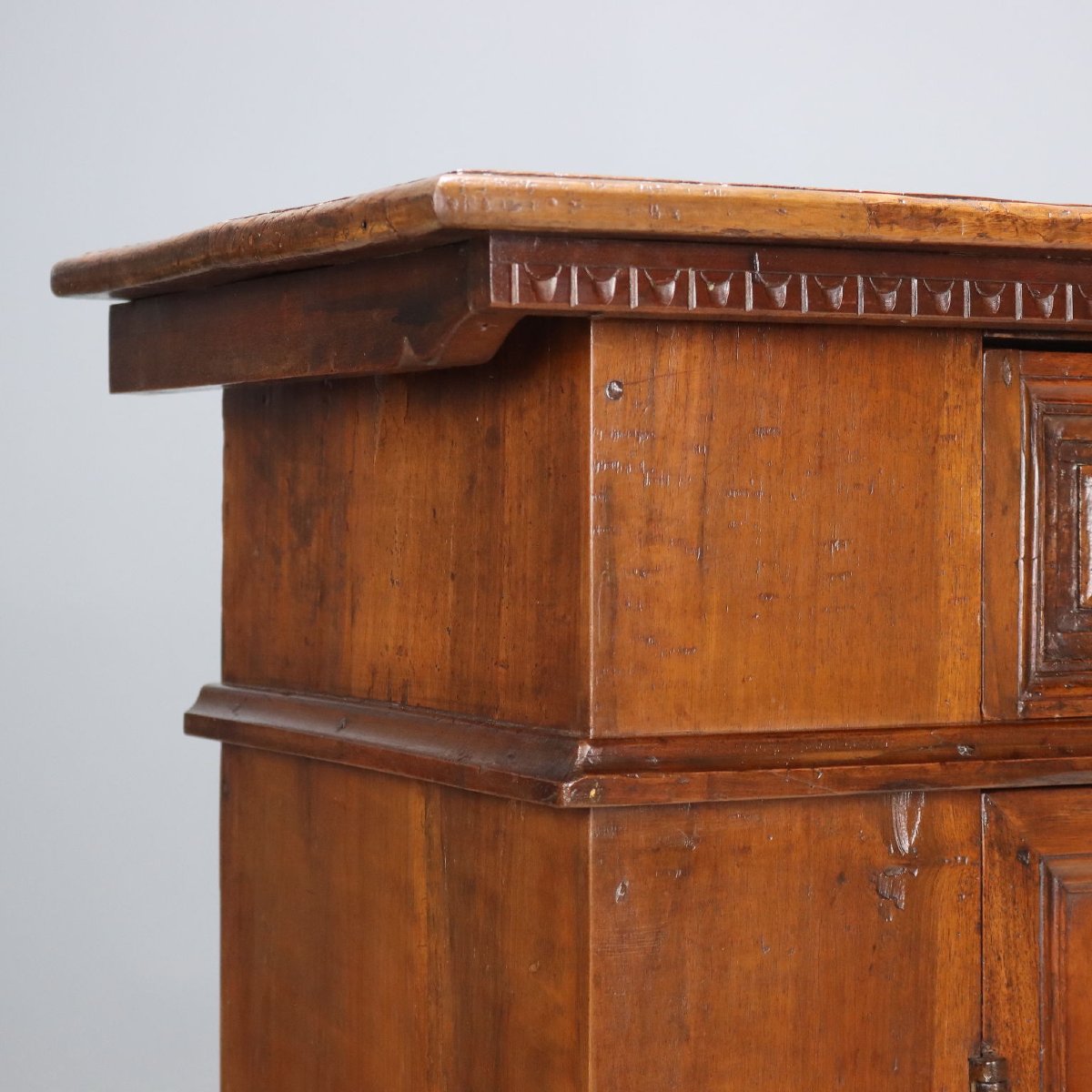 Credenza Antica in Stile Barocco in Noce e Abete Italia XX Secolo-photo-3