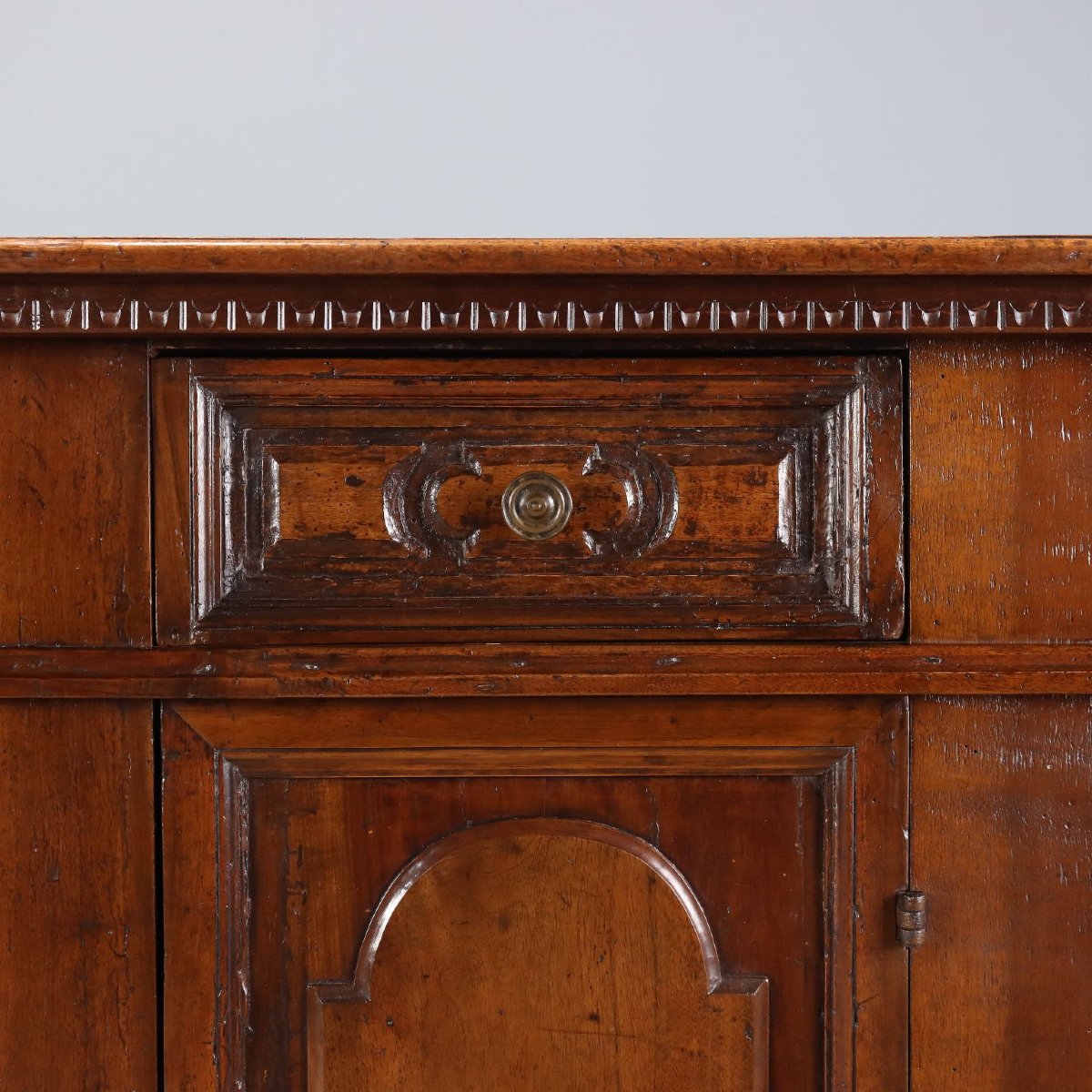 Credenza Antica in Stile Barocco in Noce e Abete Italia XX Secolo-photo-4