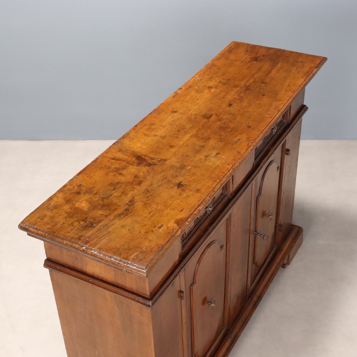 Credenza Antica in Stile Barocco in Noce e Abete Italia XX Secolo-photo-1