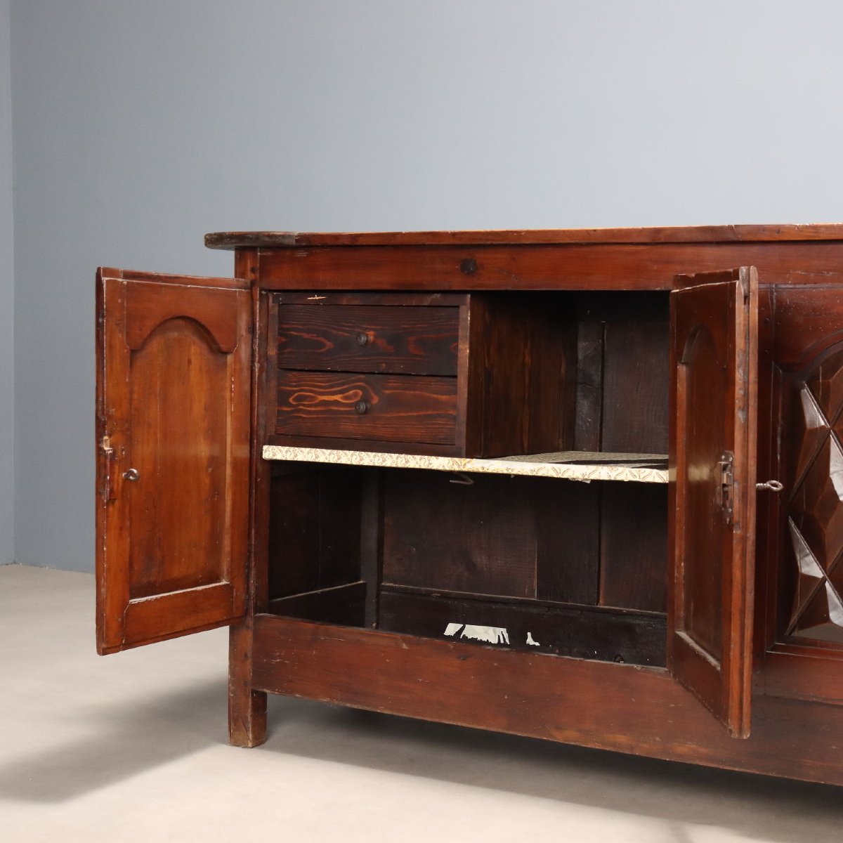 Credenza in Varie Essenze Italia Fine XVIII Inizio XIX Secolo-photo-3