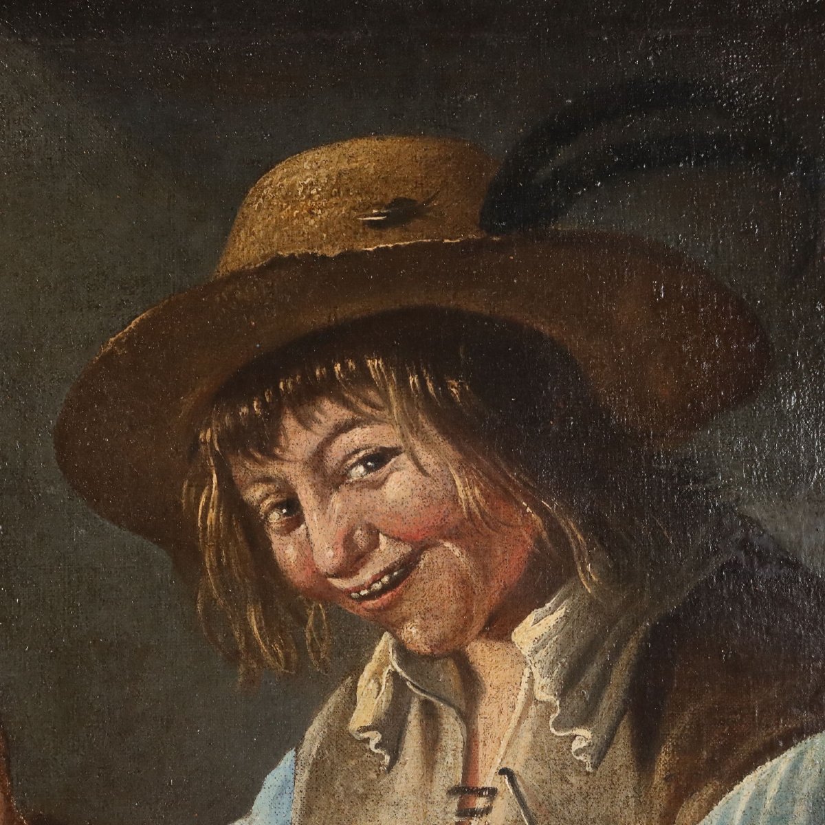 Dipinto Ragazzo con Galline Ambito di Giacomo Francesco Cipper XVIII Secolo-photo-4