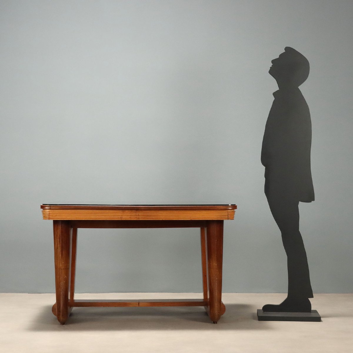 Tavolo Allungabile in Mogano Anni '40 Art Déco-photo-2
