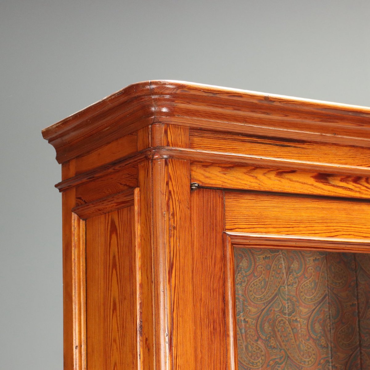 Credenza Doppio Corpo Antica Larice Italia Fine XIX Secolo-photo-3