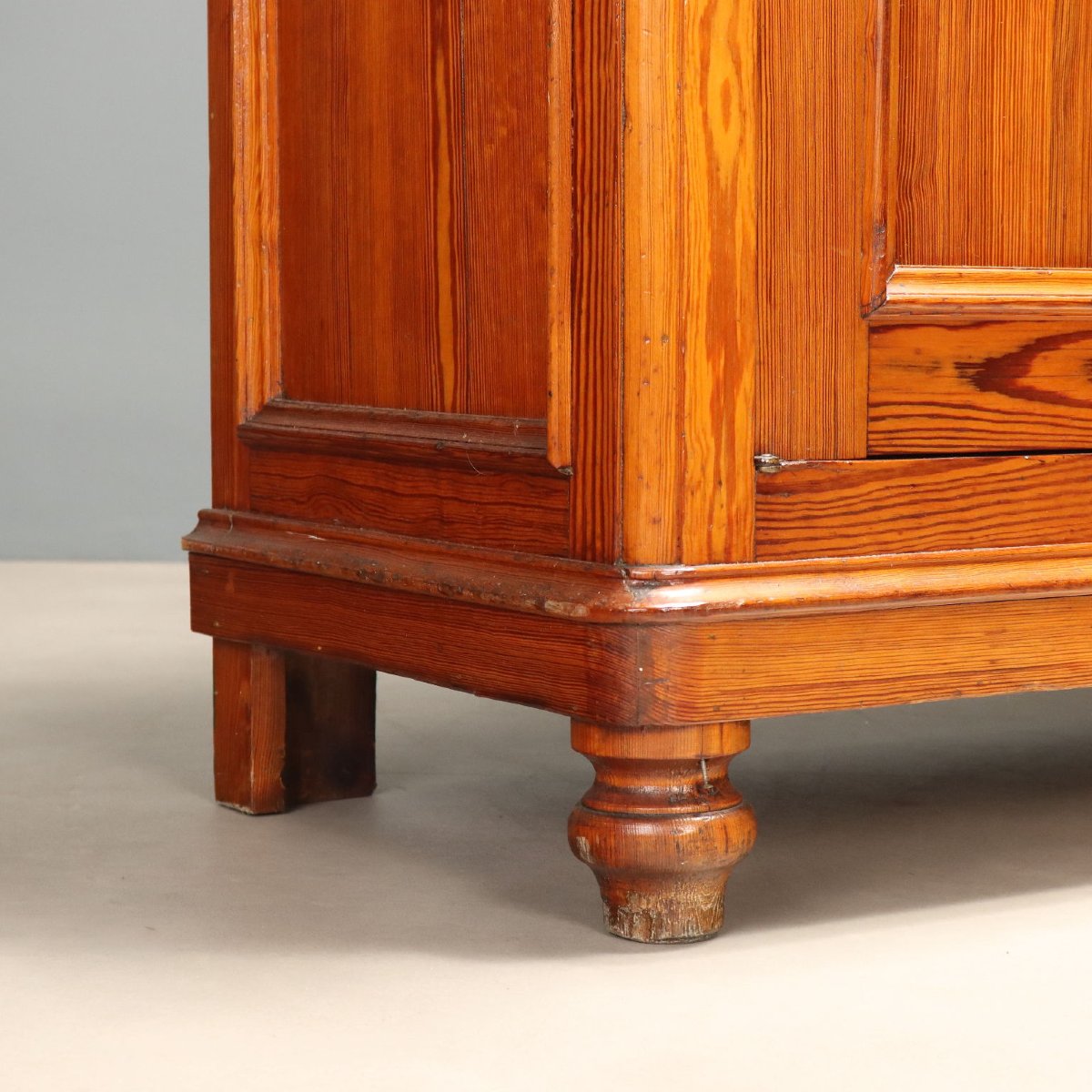 Credenza Doppio Corpo Antica Larice Italia Fine XIX Secolo-photo-7